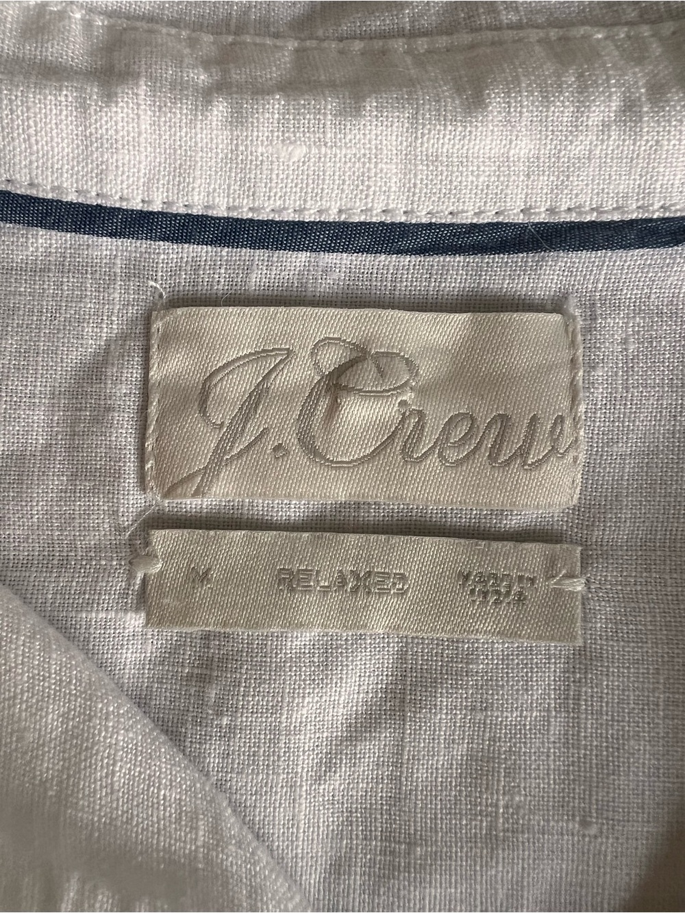 J.Crew Baird McNutt Irish Linen Short Sleeve Shirt Sz M White Lagenlook Coastal - Picture 3 of 8